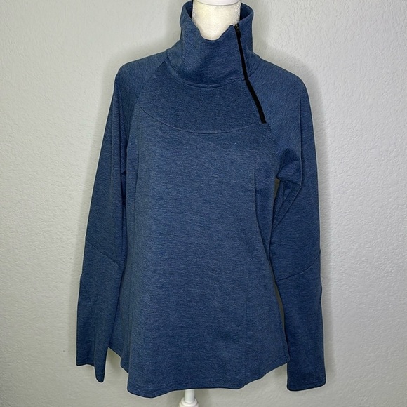Prana Women’s Funnel Neck Pullover Blue Medium - Picture 1 of 10